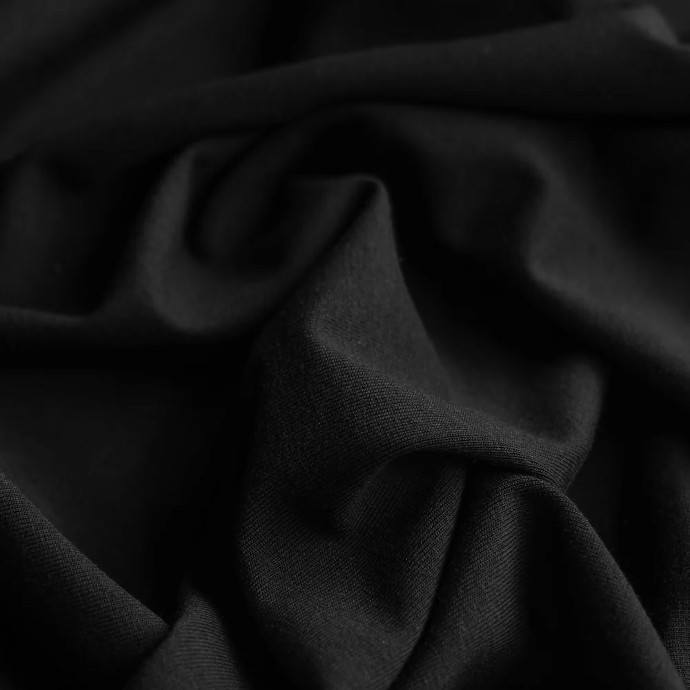 Sabrina Black Cotton/Elastane Jersey - Image 2