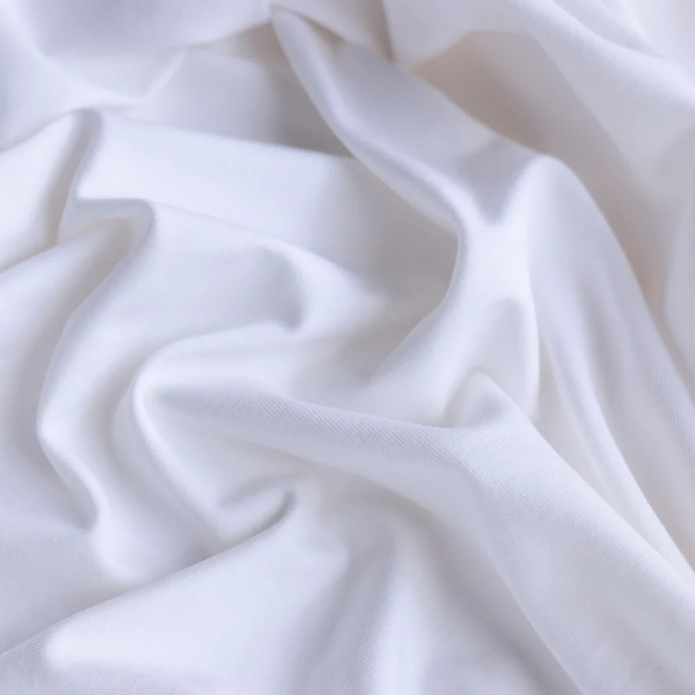 Sabrina White Cotton/Elastane Jersey - Image 2