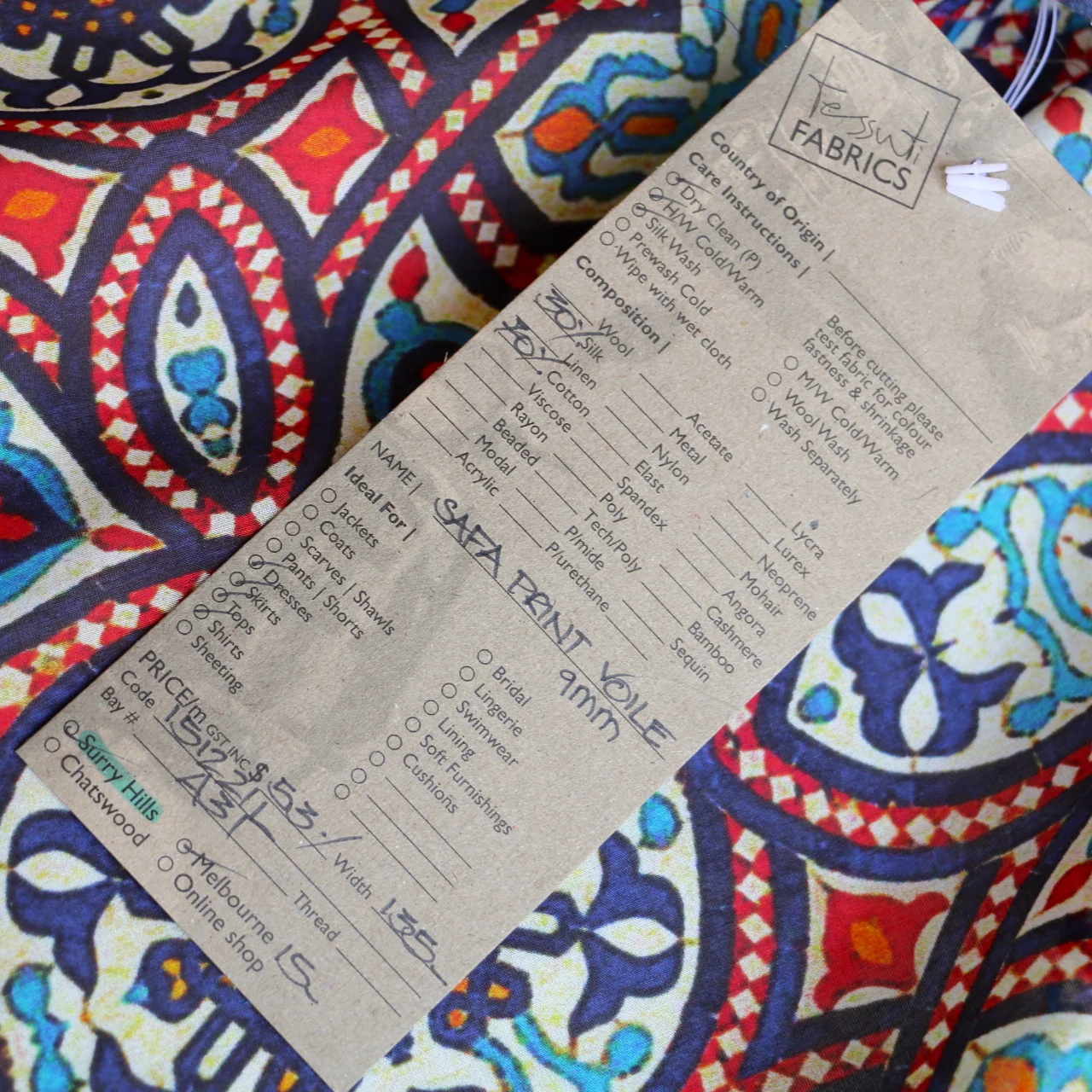 Safa Print Cotton/Silk Voile - Image 4
