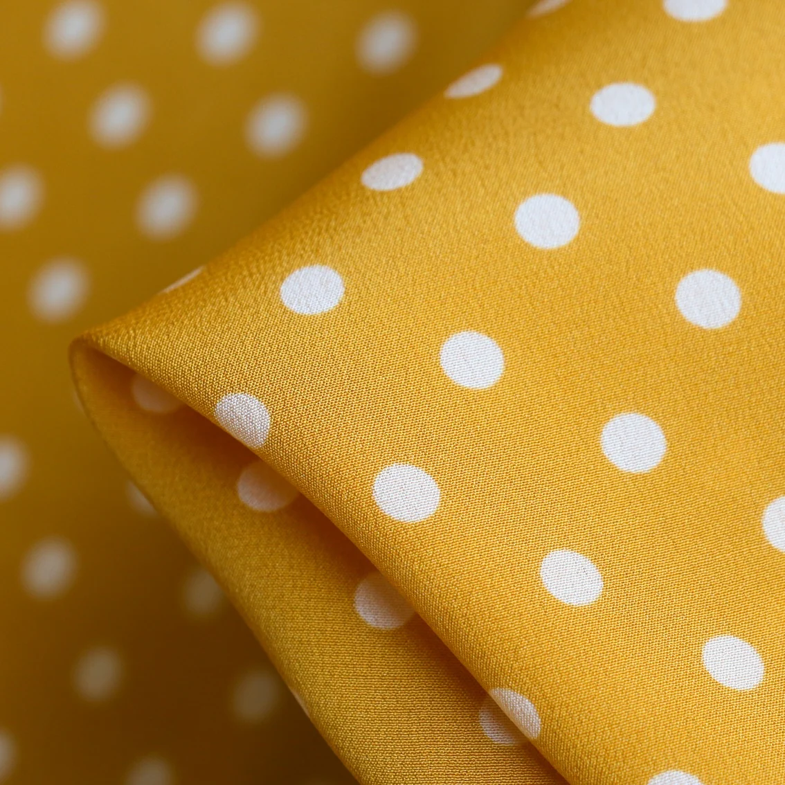 Saffron Spot Silk Crepe De Chine