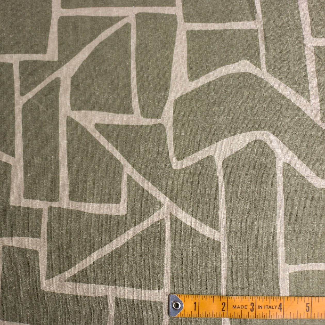 Sage Mosaic Printed Linen - Image 3