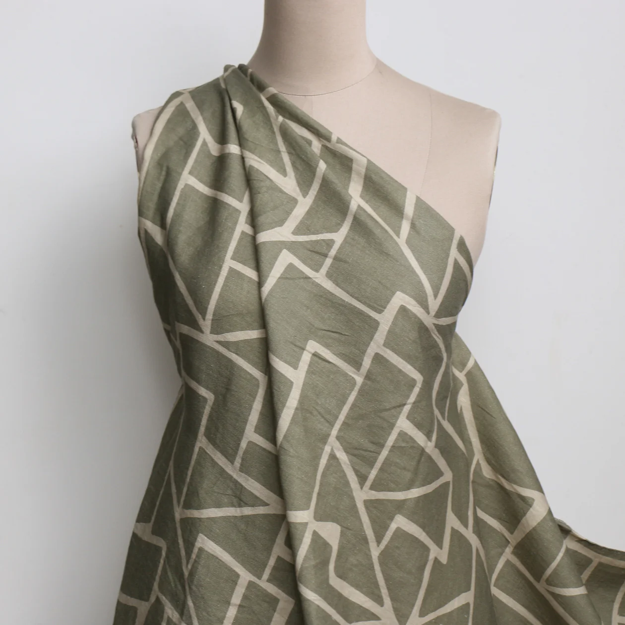 Sage Mosaic Printed Linen - Image 6