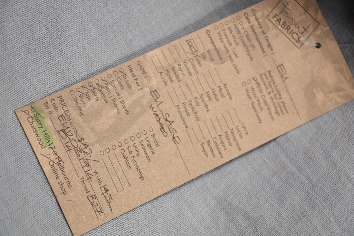 EU Sage Washed Linen - Image 2