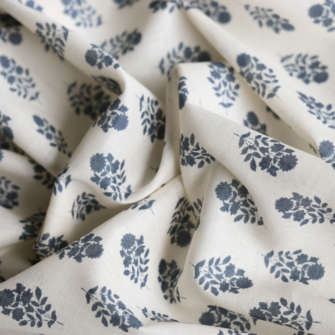 Saira Blossom Cream Cotton Voile - Image 2