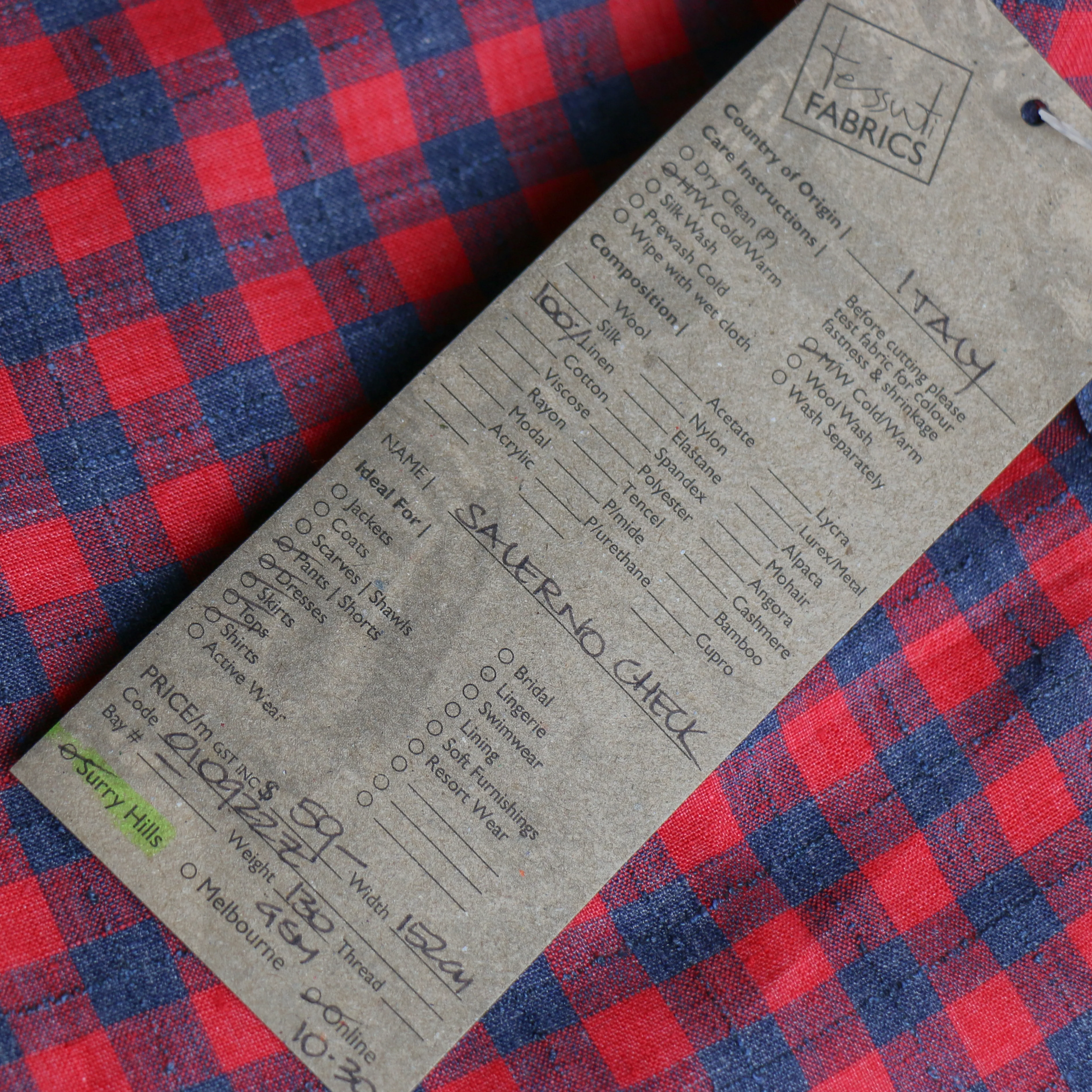 Salerno Check Linen - Image 4