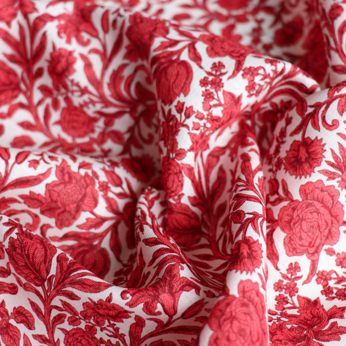 Sambourne Red - Liberty Sycamore Linen - Image 2