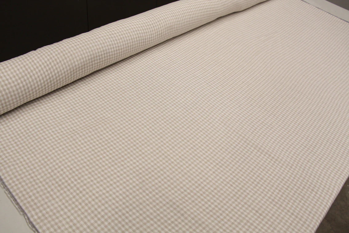 Sandy Check Washed Linen - Image 2