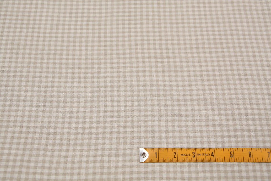 Sandy Check Washed Linen - Image 3