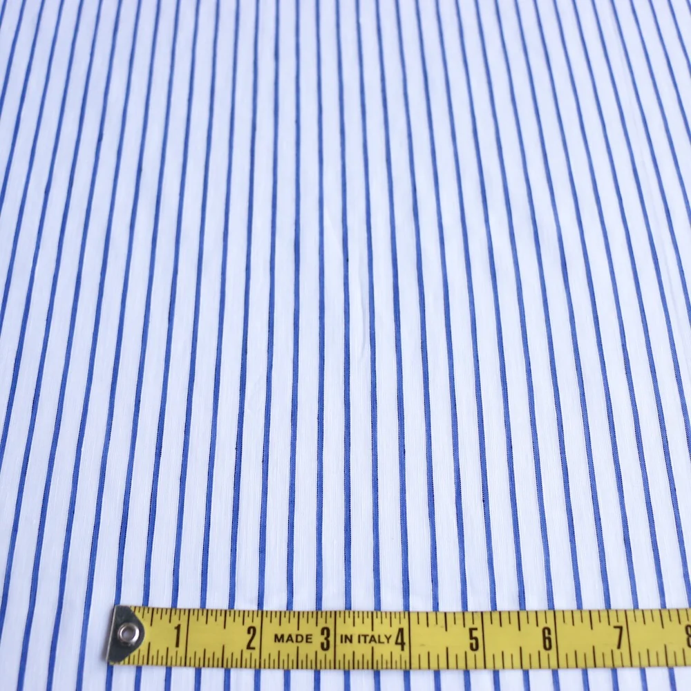 Santa Blu Stripe Shirting - Image 3