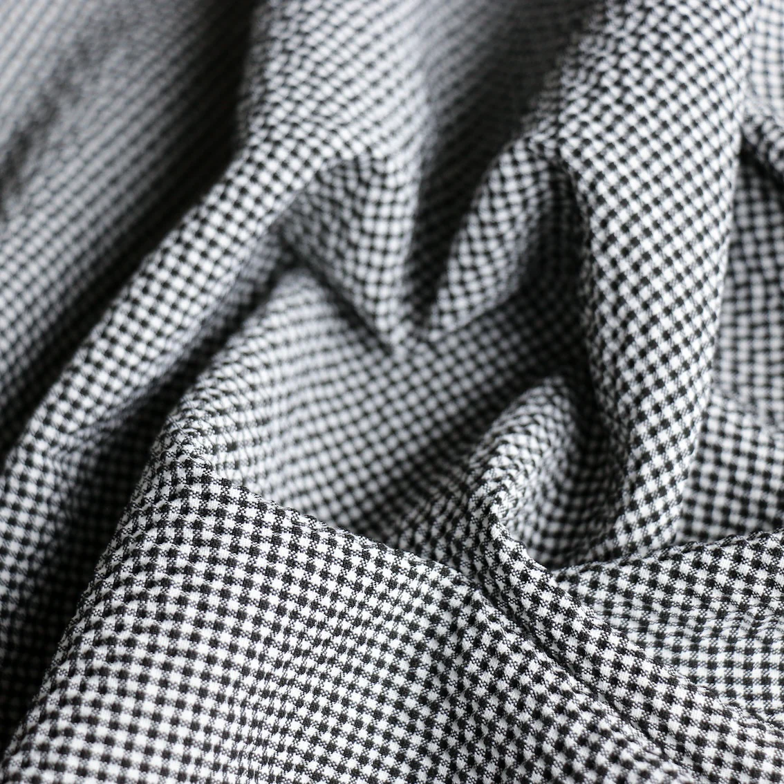 Sara Black Wool Seersucker - Image 2