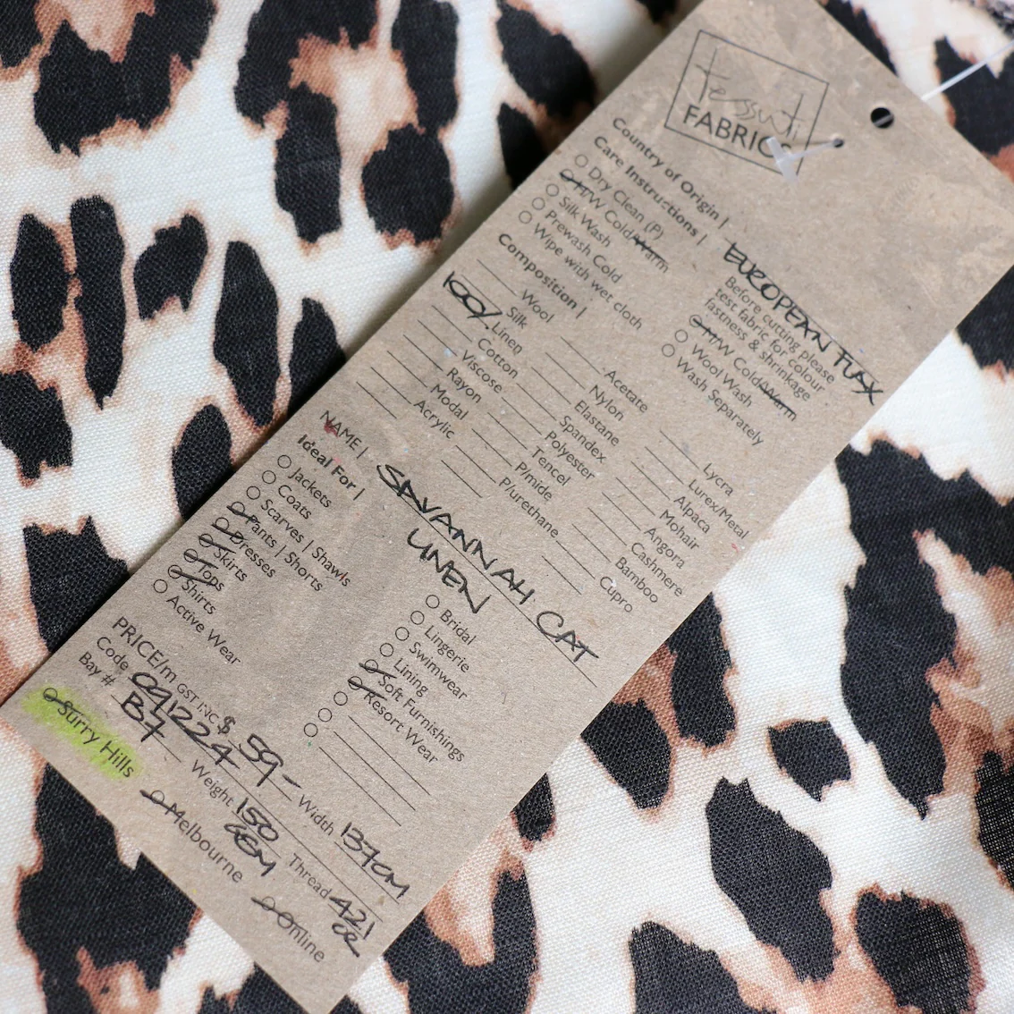 Savannah Cat Printed Linen - Image 4