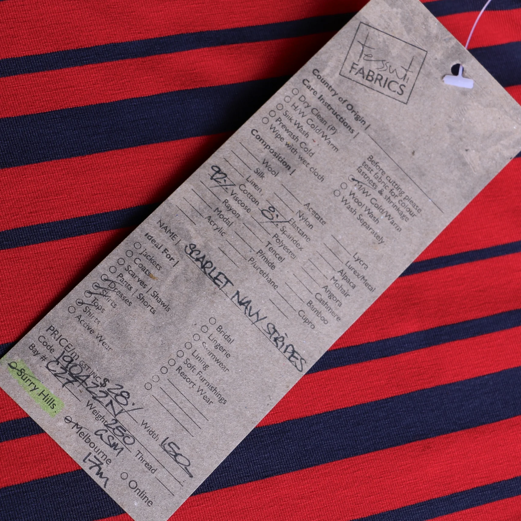 Scarlet Navy Stripes Jersey - Image 4