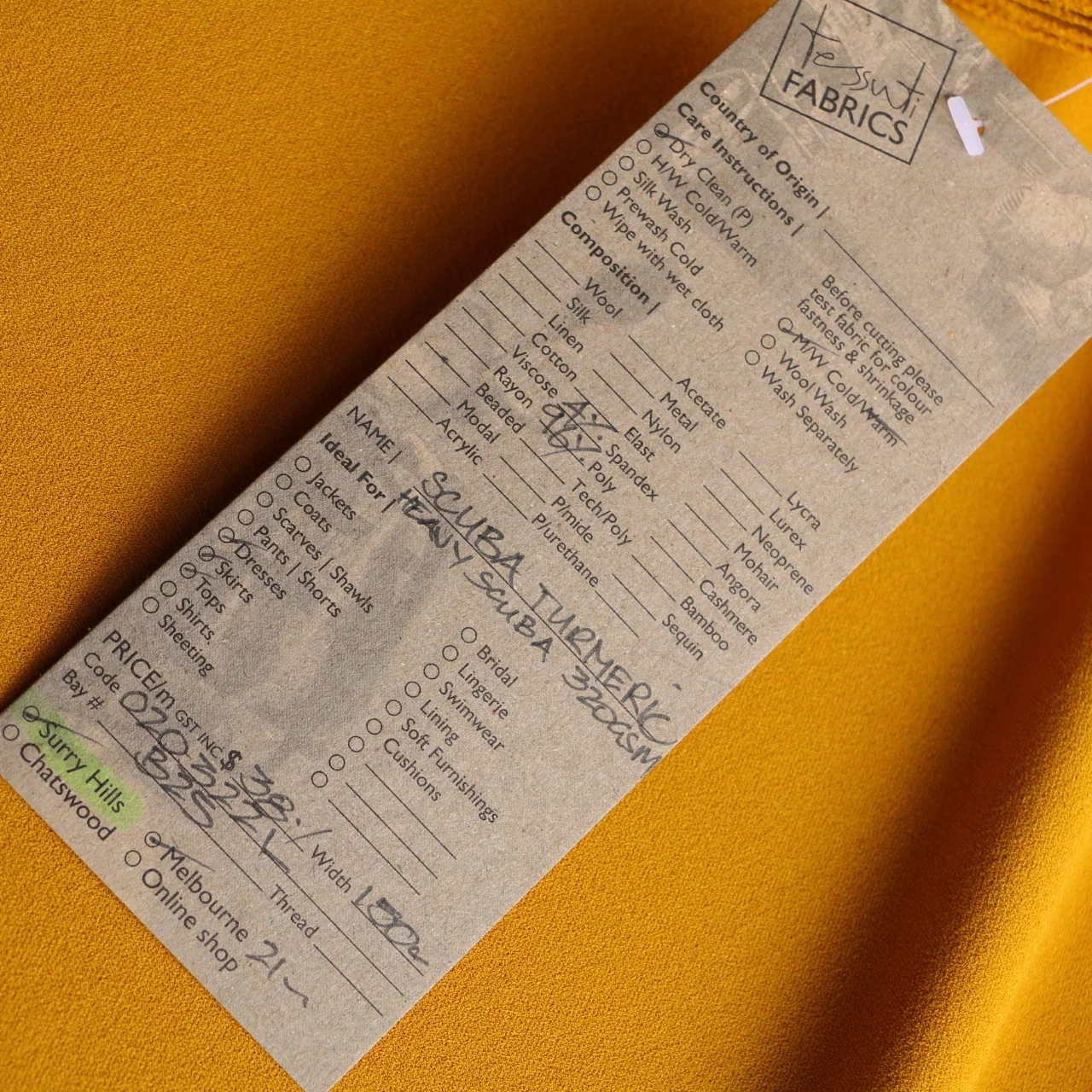 Scuba Turmeric Crepe - Image 3