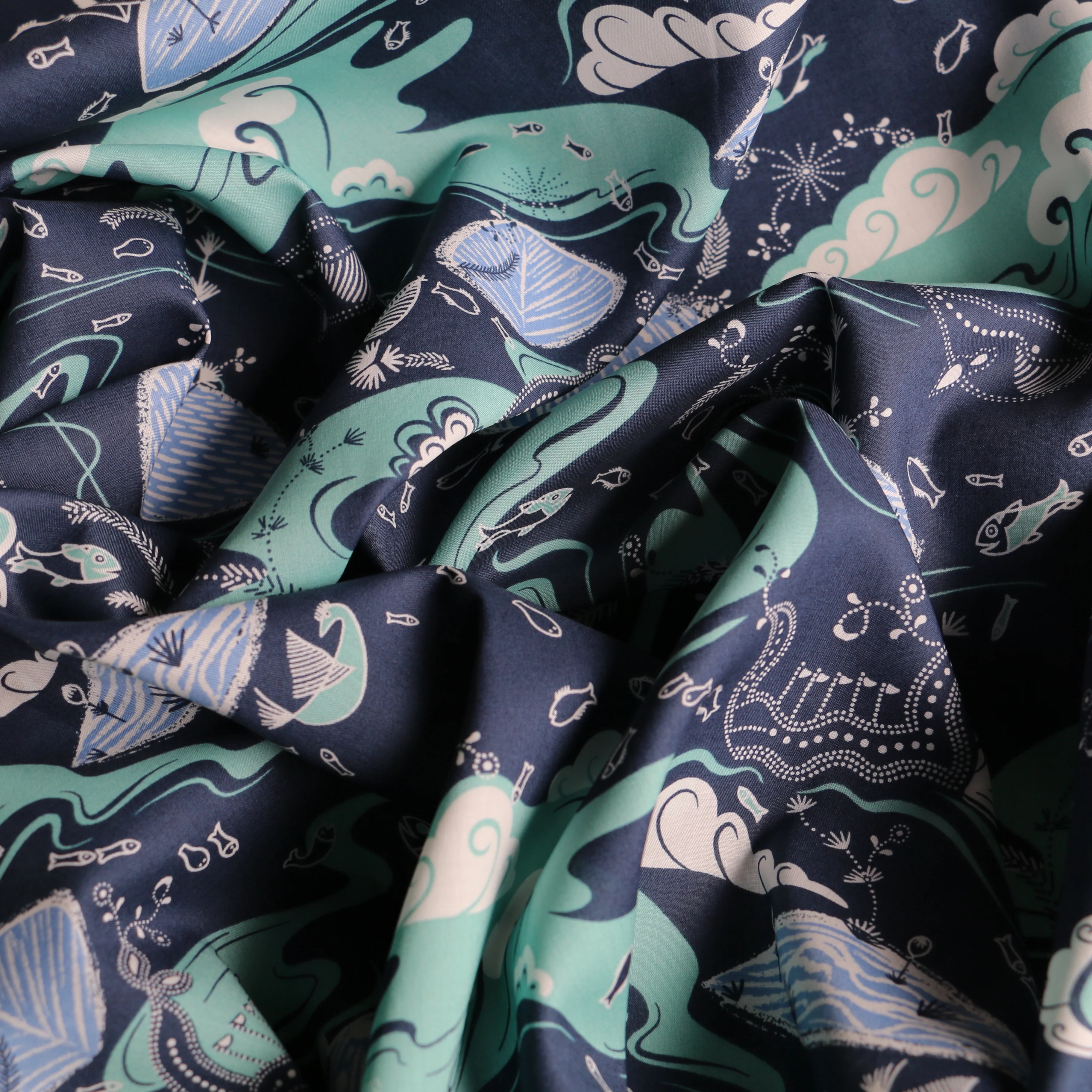 Sea Garden Teal Liberty Tana Lawn™ - Image 2