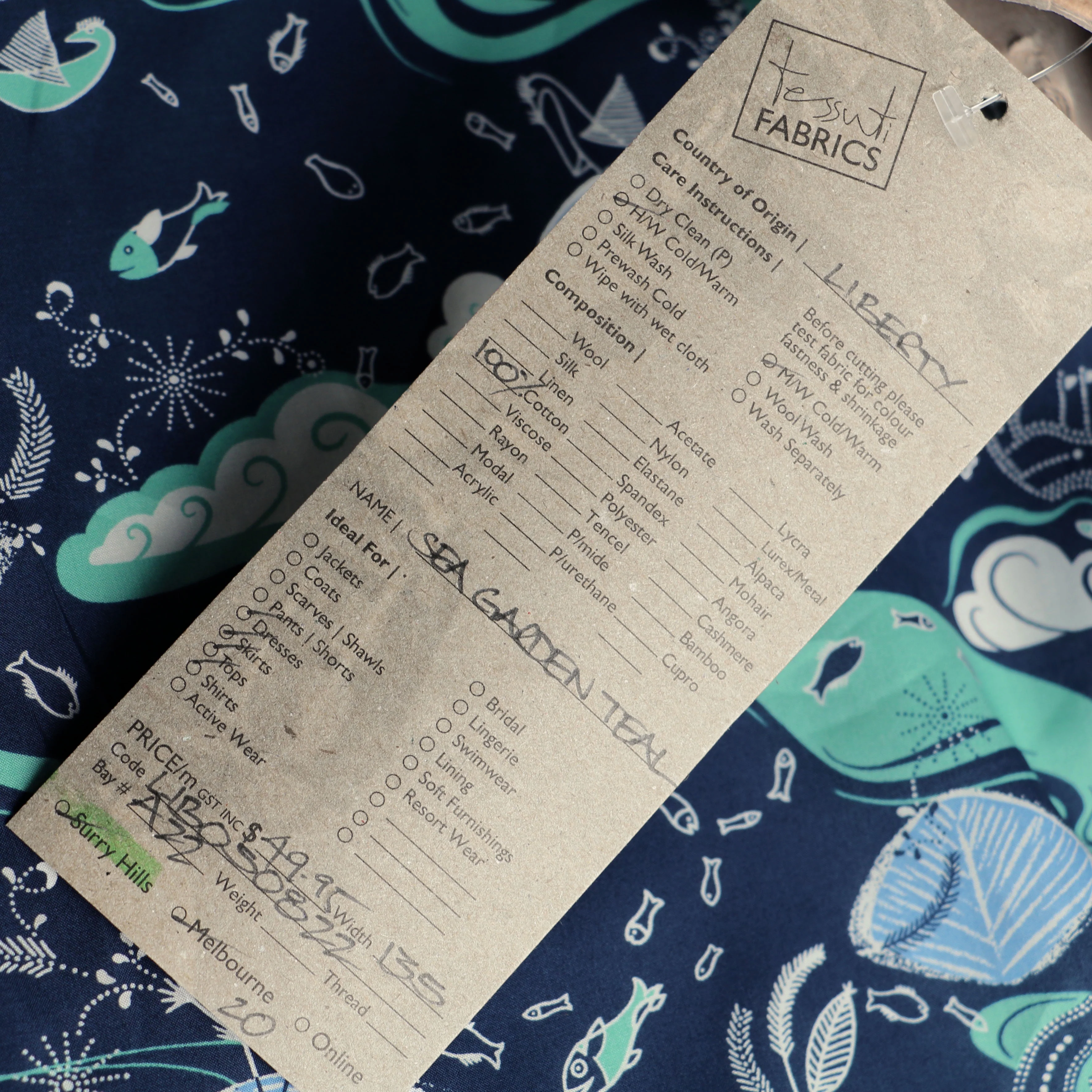 Sea Garden Teal Liberty Tana Lawn™ - Image 5