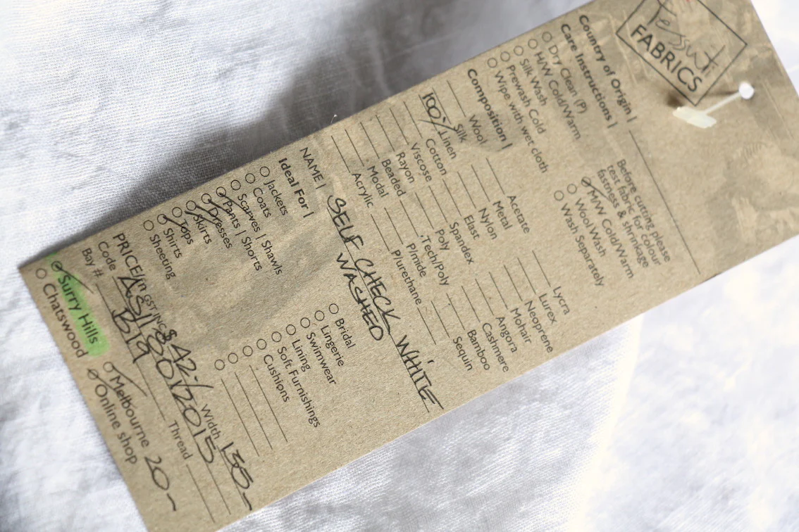 Self Check White Washed Linen - Image 2