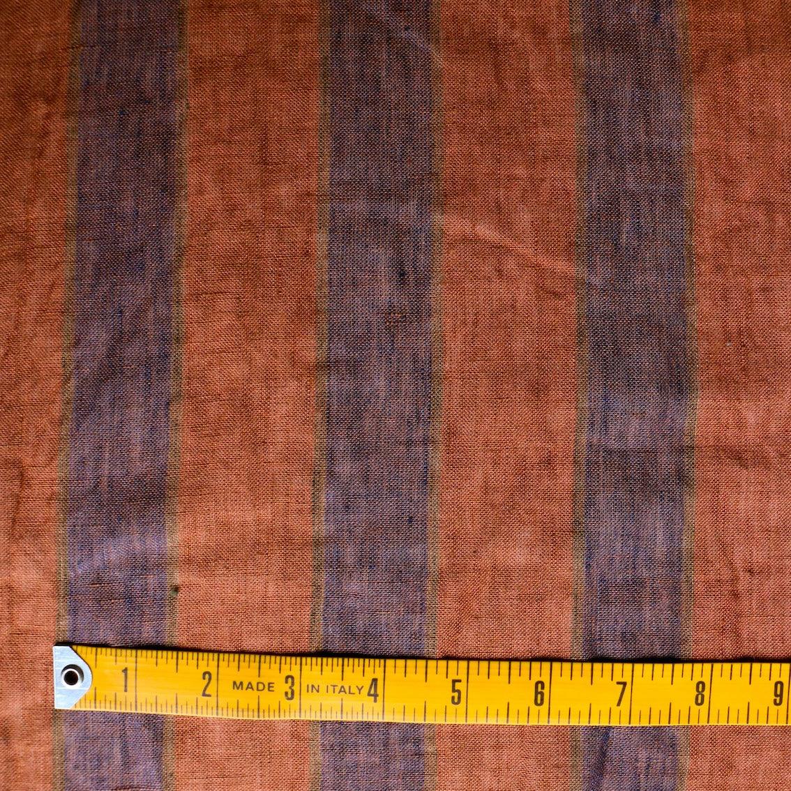 Selkie Stripe Ochre/Clay Linen Gauze - Image 3