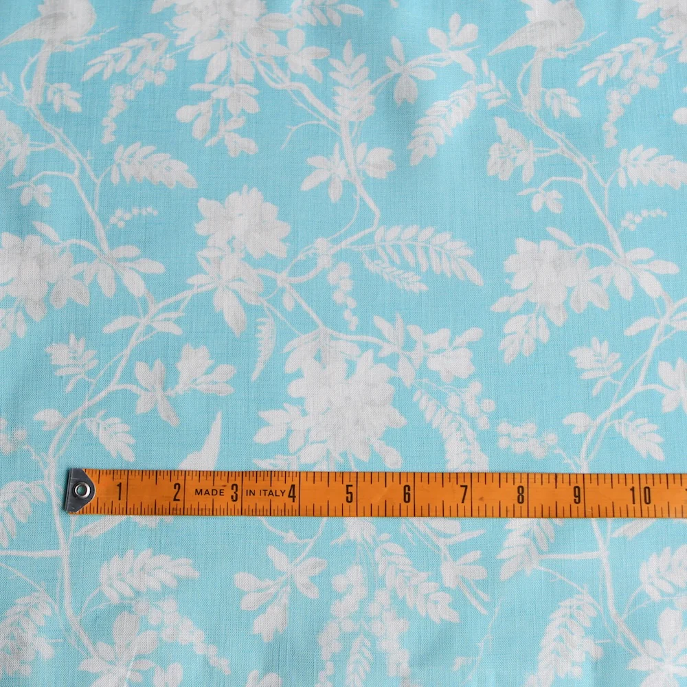 Serenity in Blue Printed Linen - Image 3