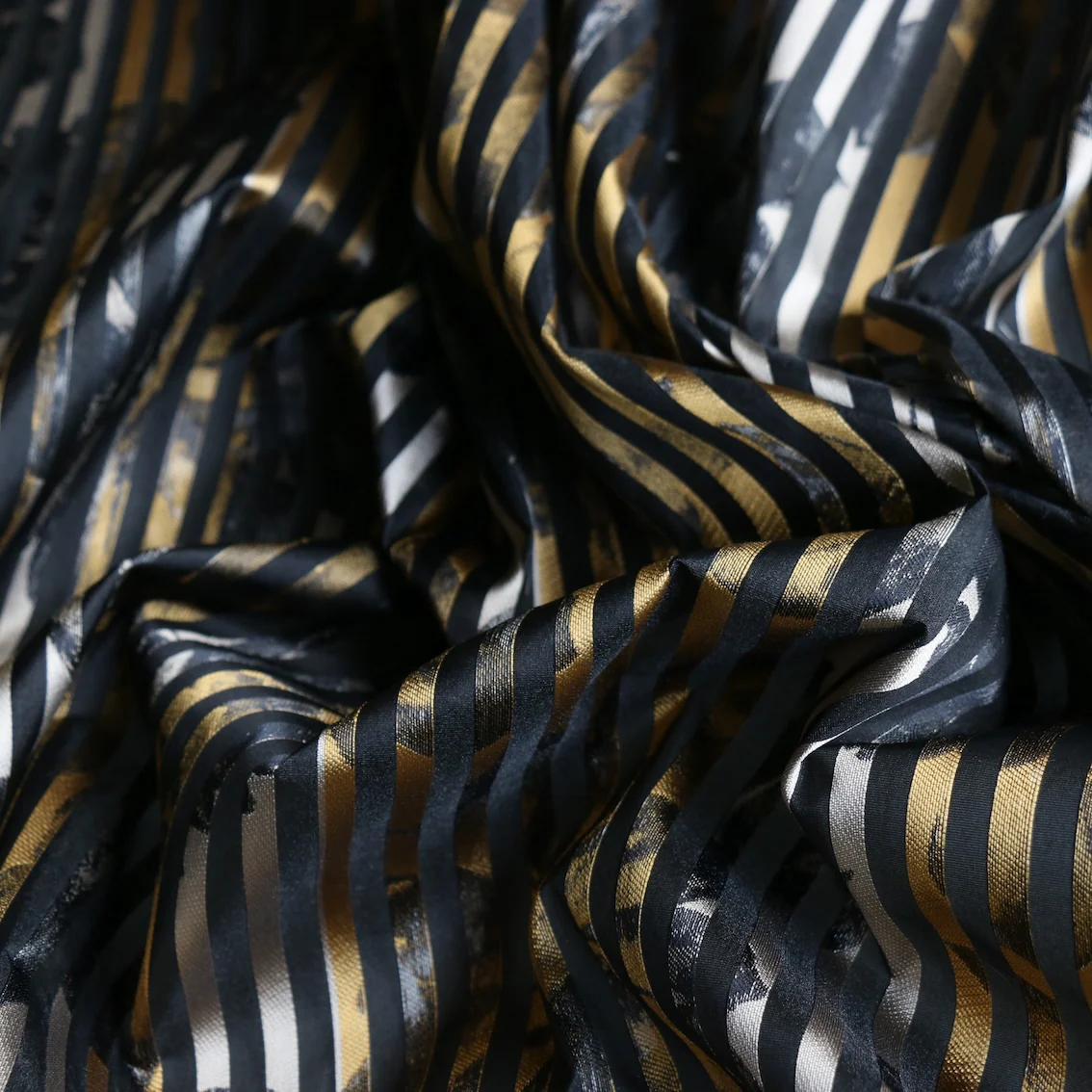 Shadow Bloom Gilt/Black Organza/Stripe - Image 2