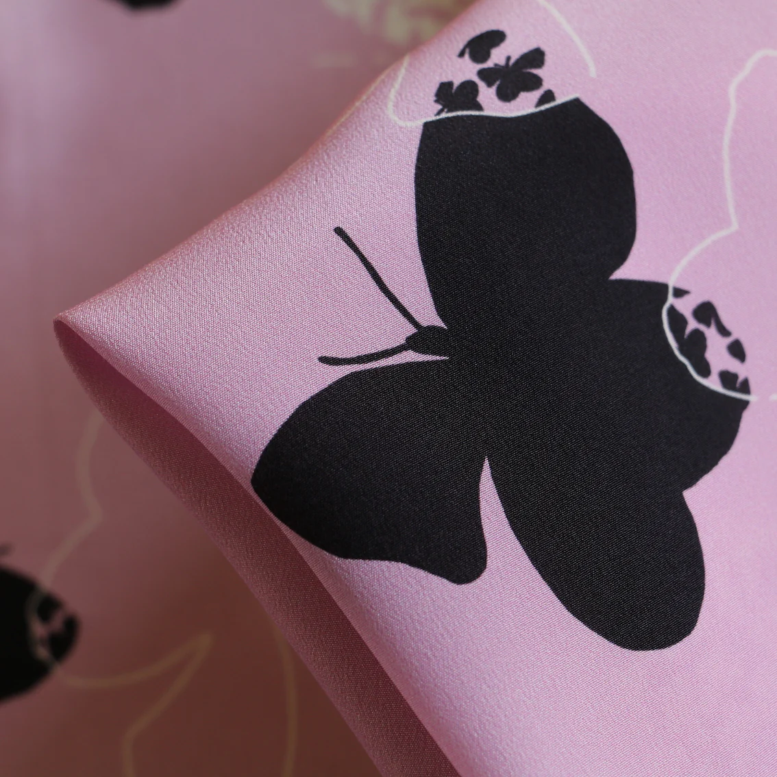 Shadows In Flight - Silk Crepe De Chine