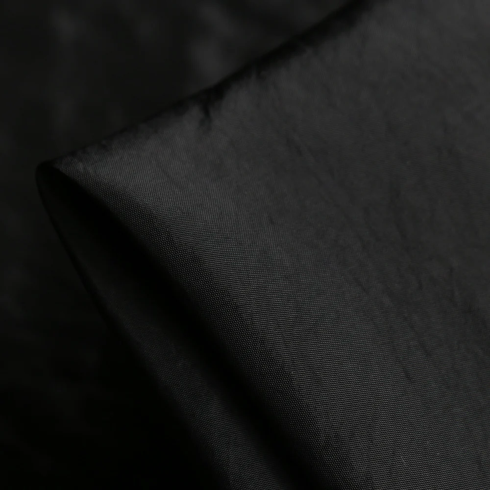Shantung Black Technical Polyester
