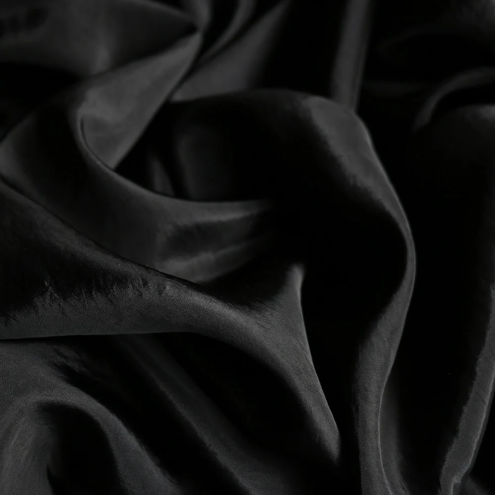 Shantung Black Technical Polyester - Image 2