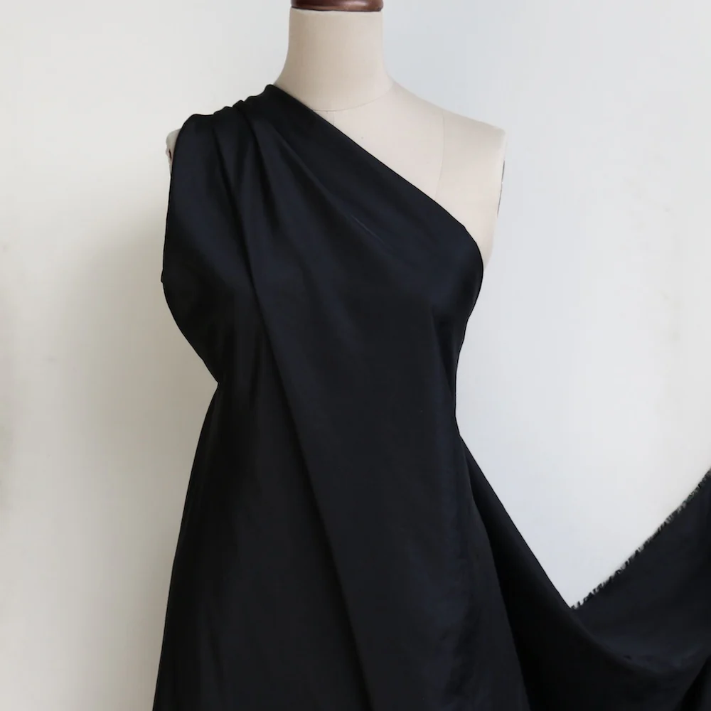 Shantung Black Technical Polyester - Image 4