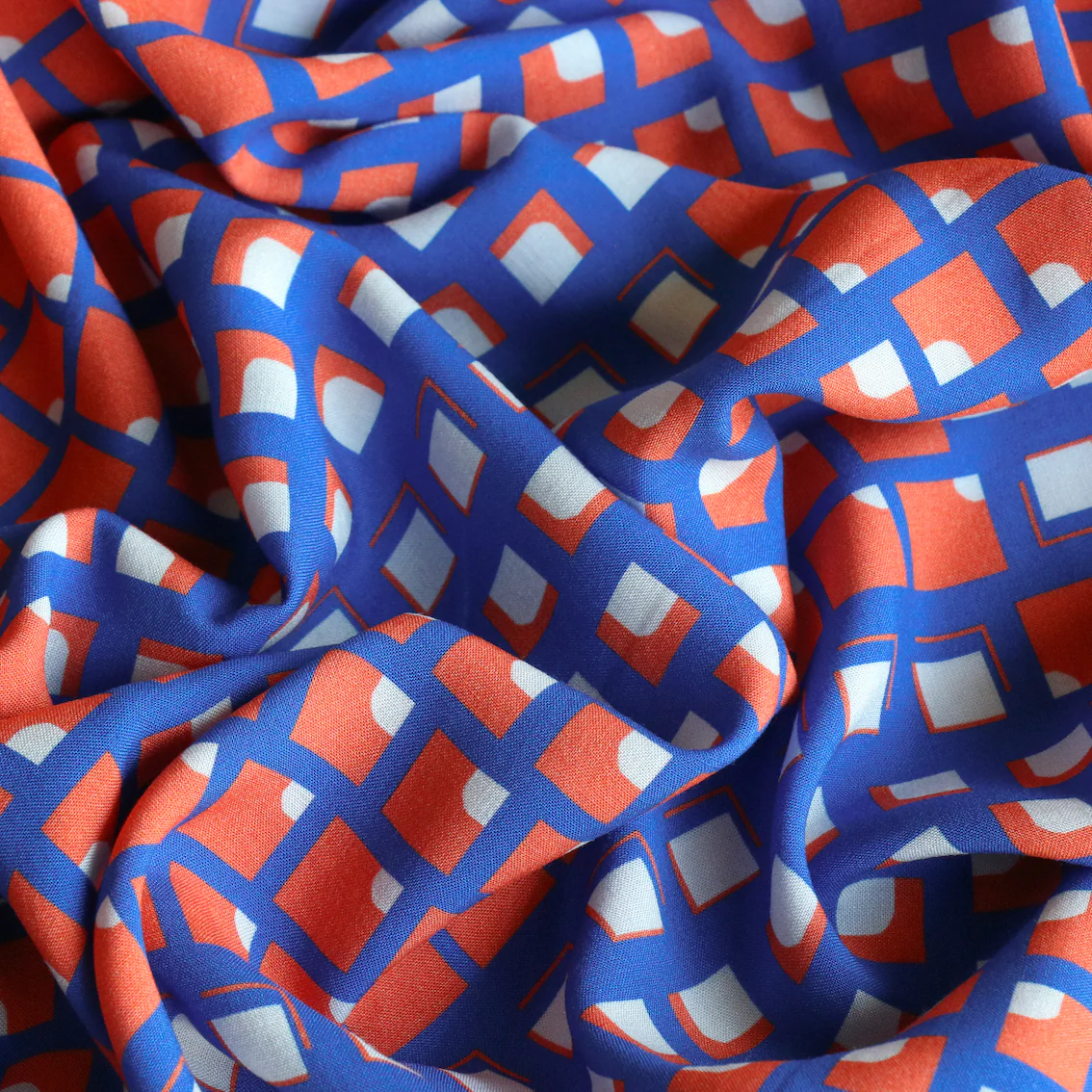 Shattered Coral on Bluette Viscose - Image 2