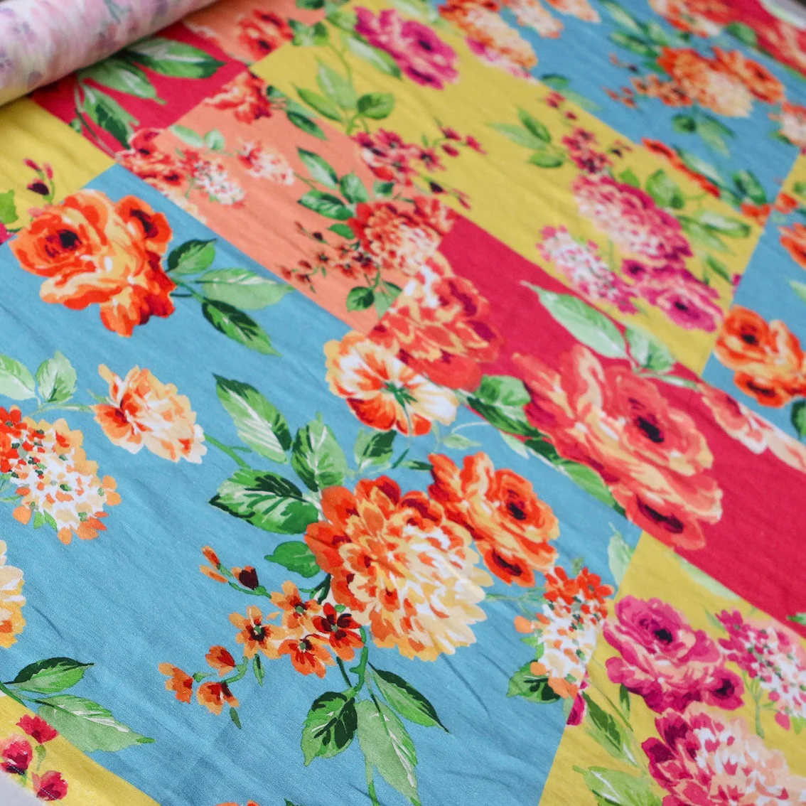 Sherbet Peonies Printed Linen - Image 4