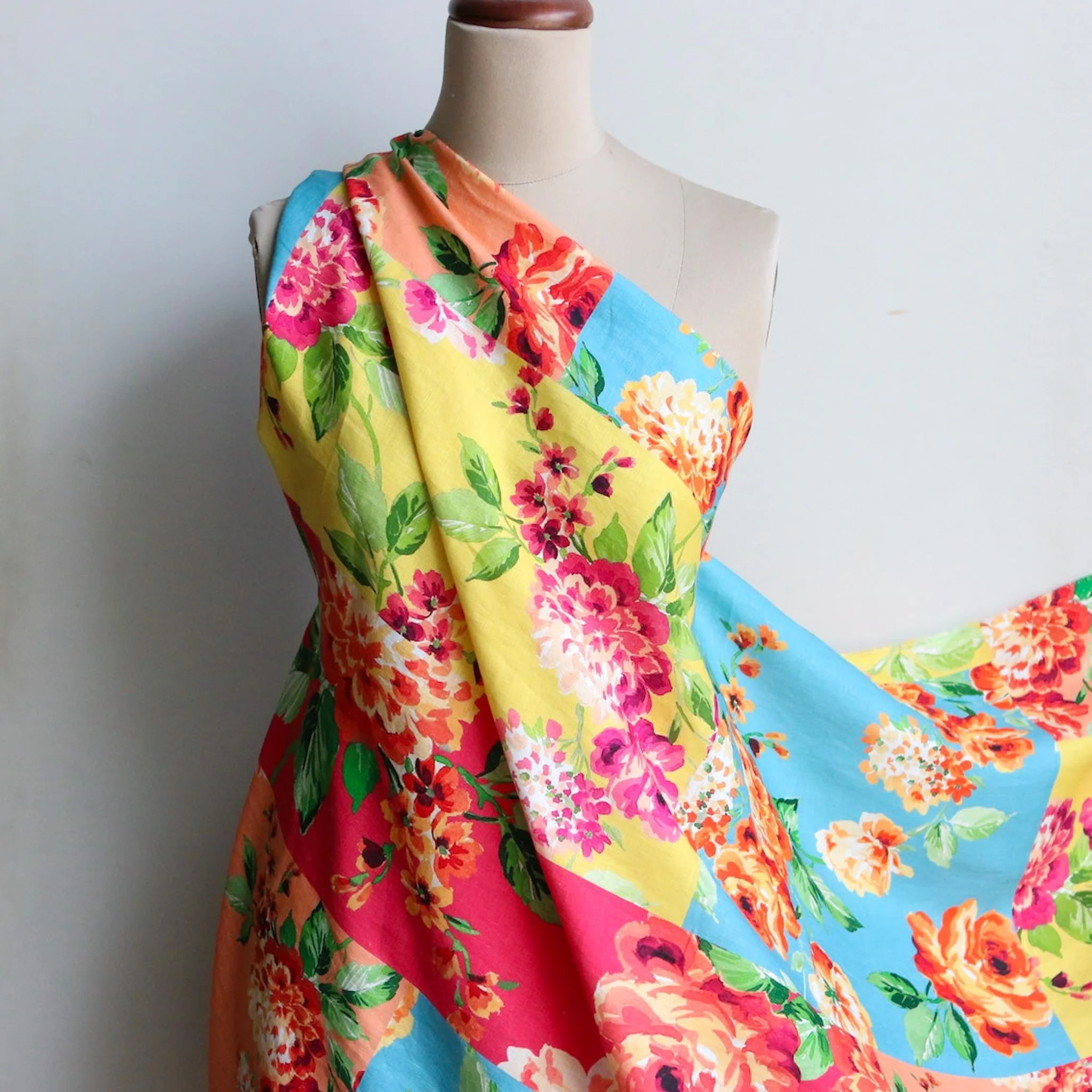 Sherbet Peonies Printed Linen - Image 5