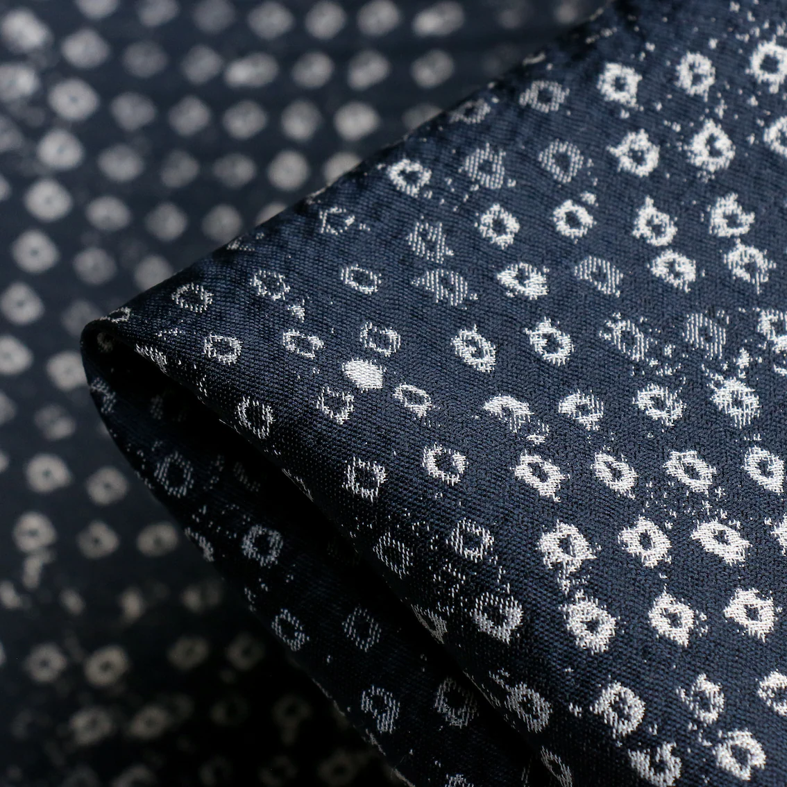 Shibori Navy Jacquard