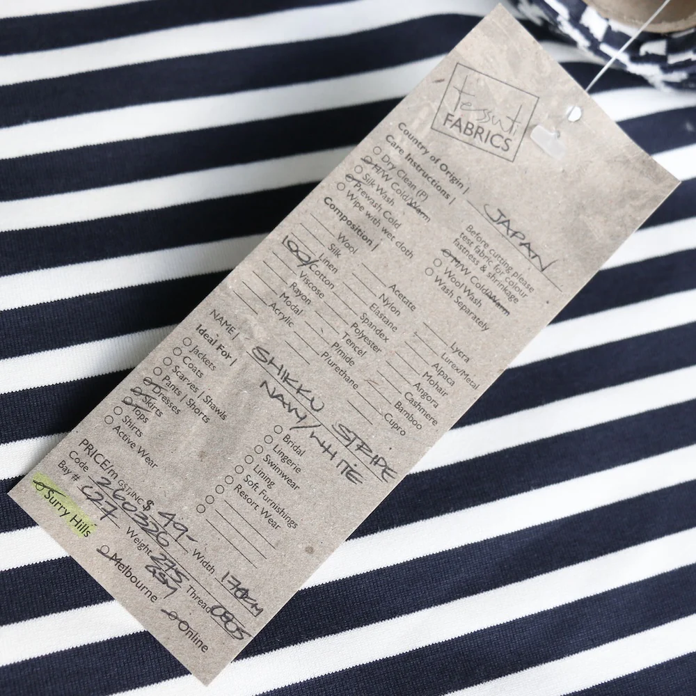 Shikku Stripe Navy/White - Image 4