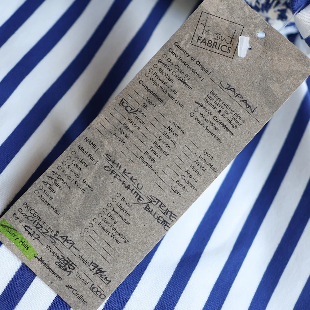 Shikku Stripe Off White/Bluette - Image 7