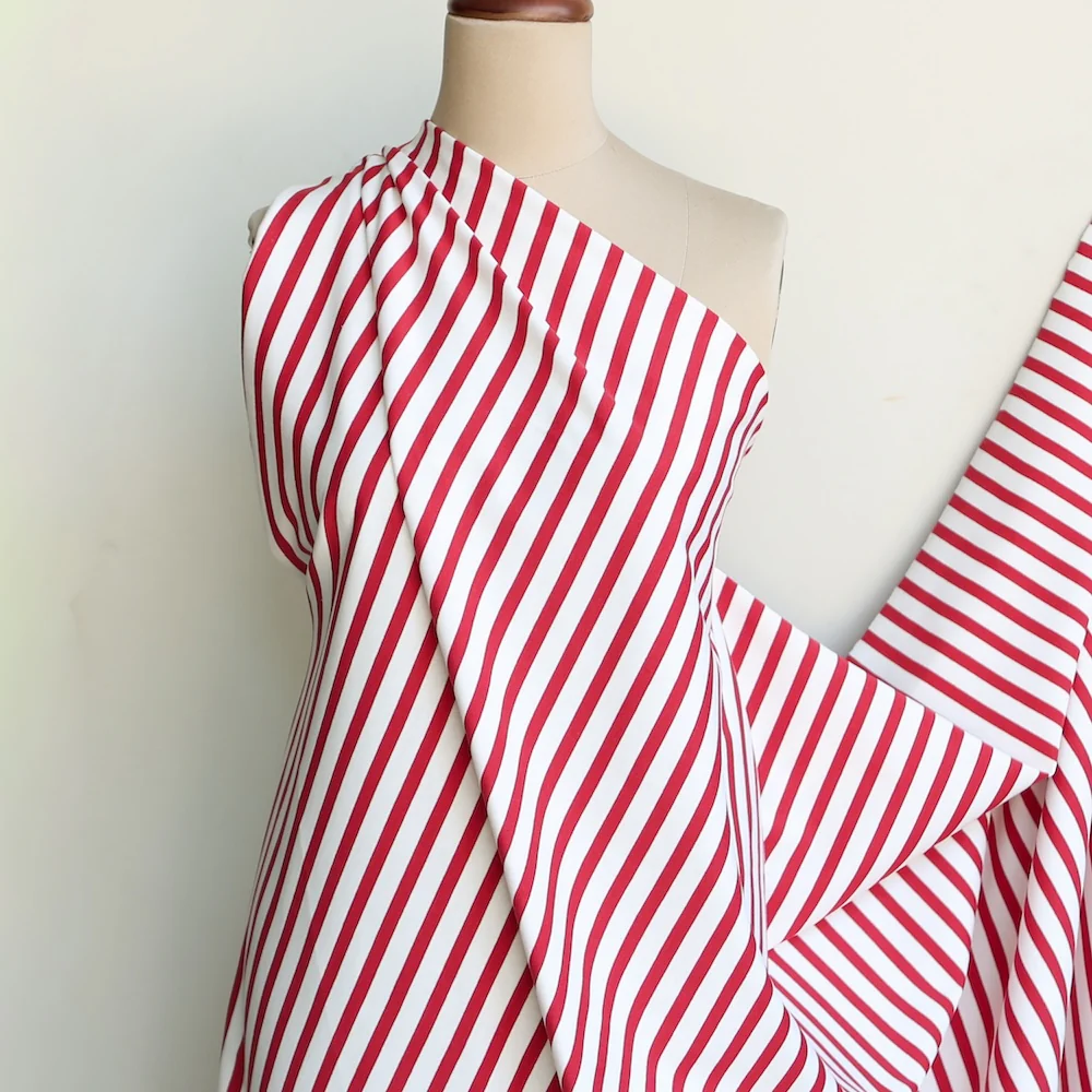 Shikku Stripe Off White/Red - Image 5