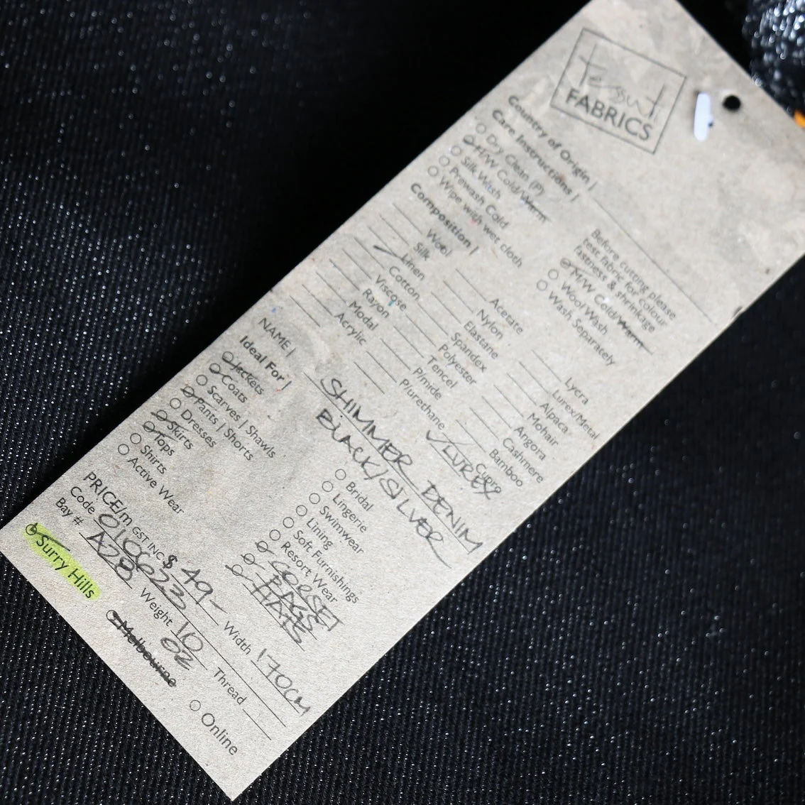 Shimmer Denim - Black/Silver - Image 3