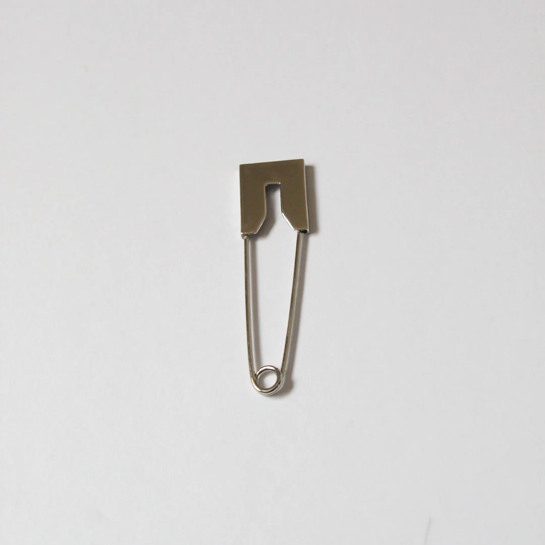 Modern Kilt Pin Shiny Silver Nickle - 7.5cm (3") - Image 2