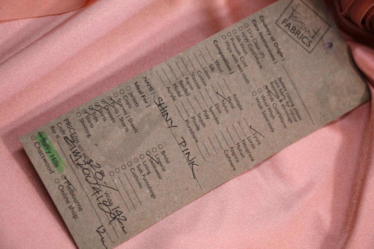 Shiny Pink - Swimwear Fabric - Image 2