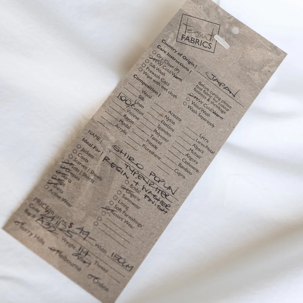 Shiro Poplin - Typewriter Cotton - Washer Finish - Image 3