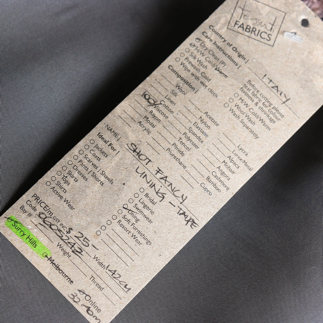 Shot Fancy Lining -Taupe - Image 3