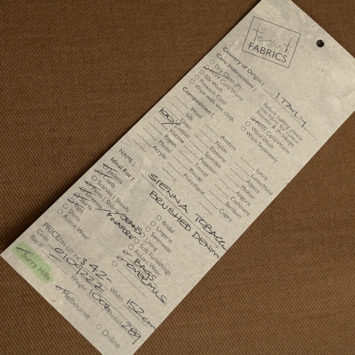 Sienna Tobacco Brushed Denim - Image 3