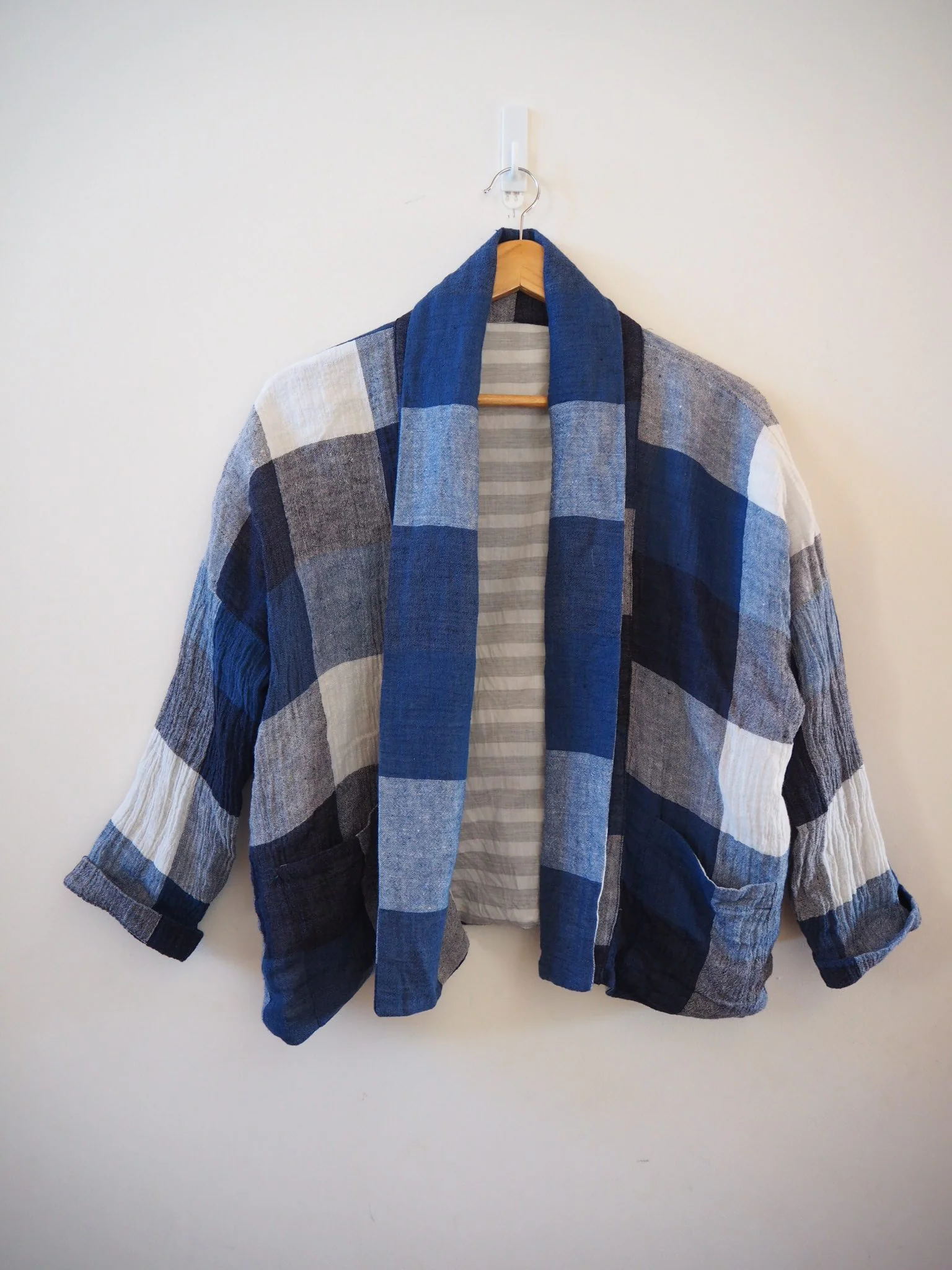 Signal Blue Crinkle Linen - Image 3