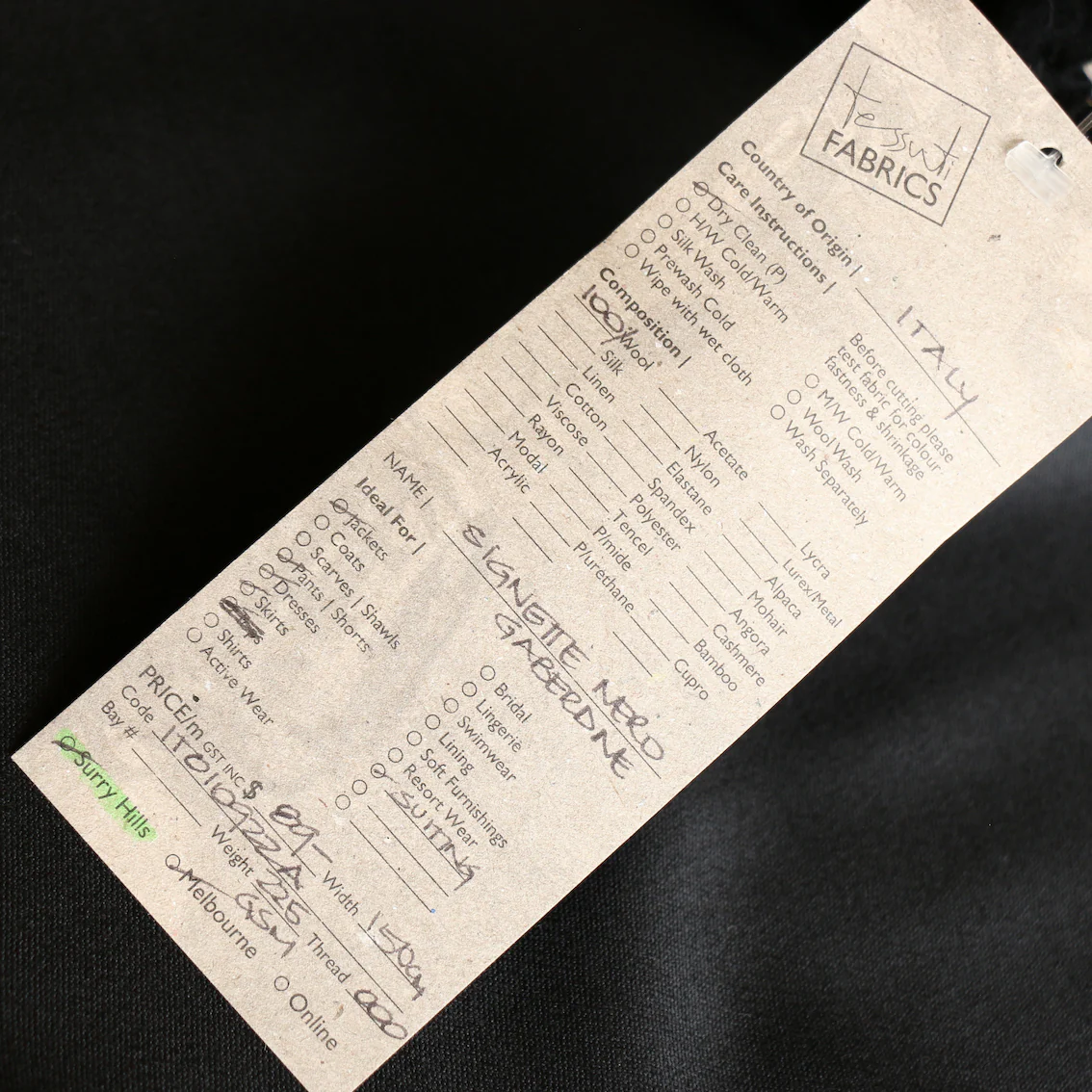 Signette Nero Suiting - Image 3