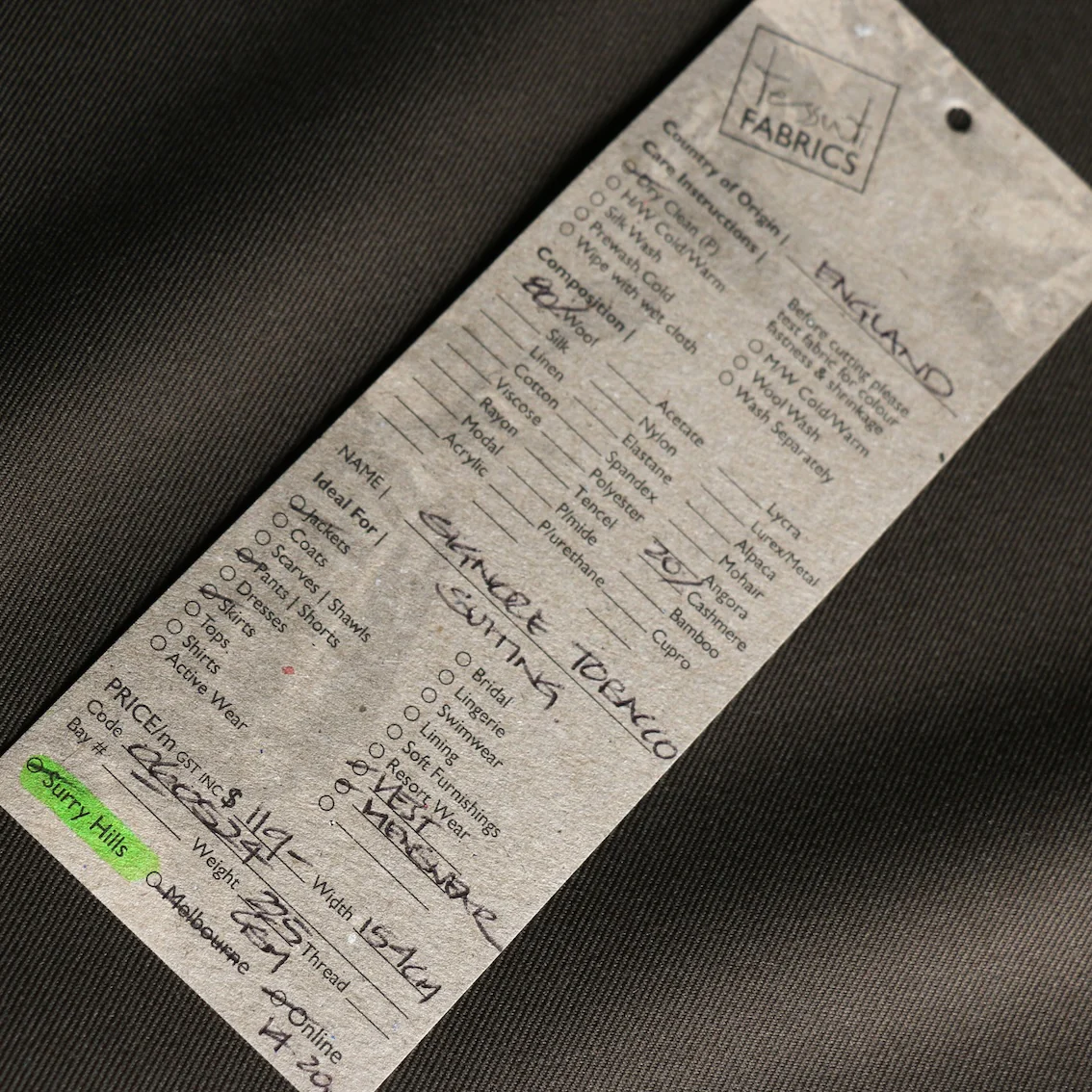 Signore Tobacco Suiting - Image 5