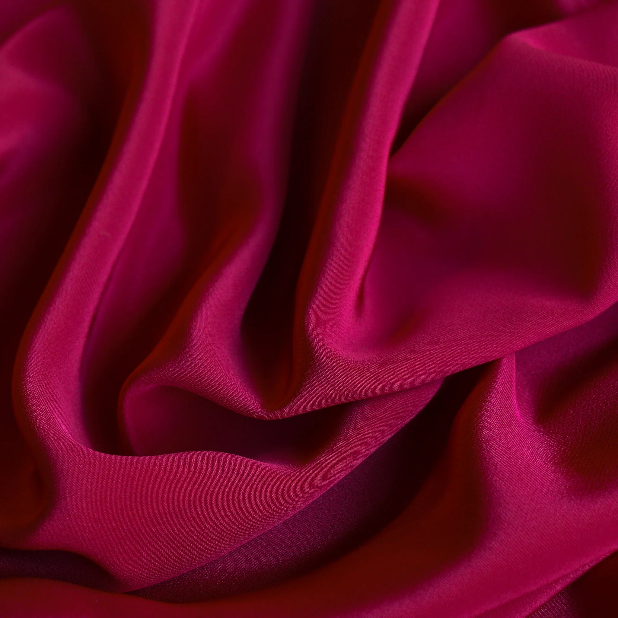 Silk Crepe De Chine - Crimson - Image 2