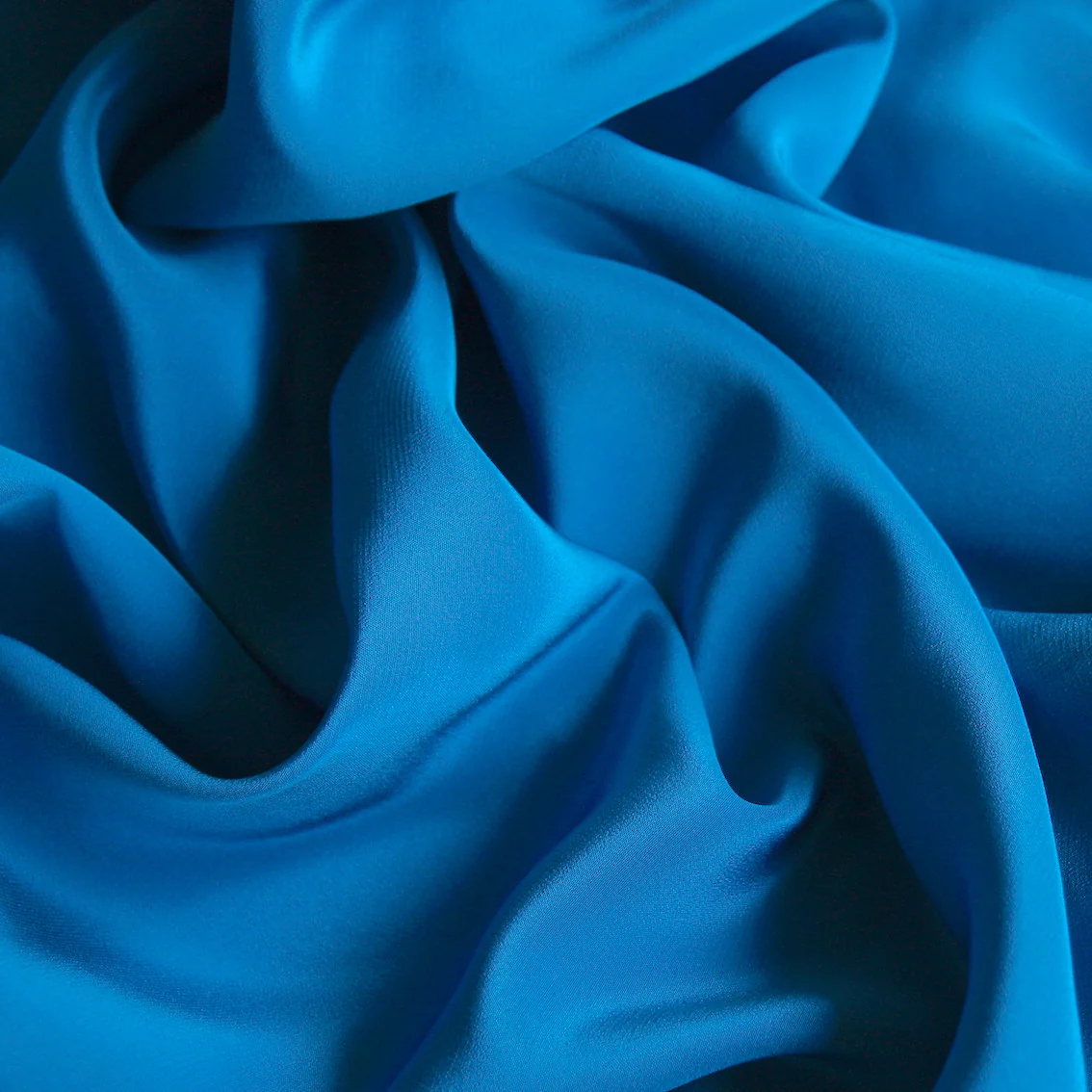 Silk Crepe De Chine - Marine - Image 2
