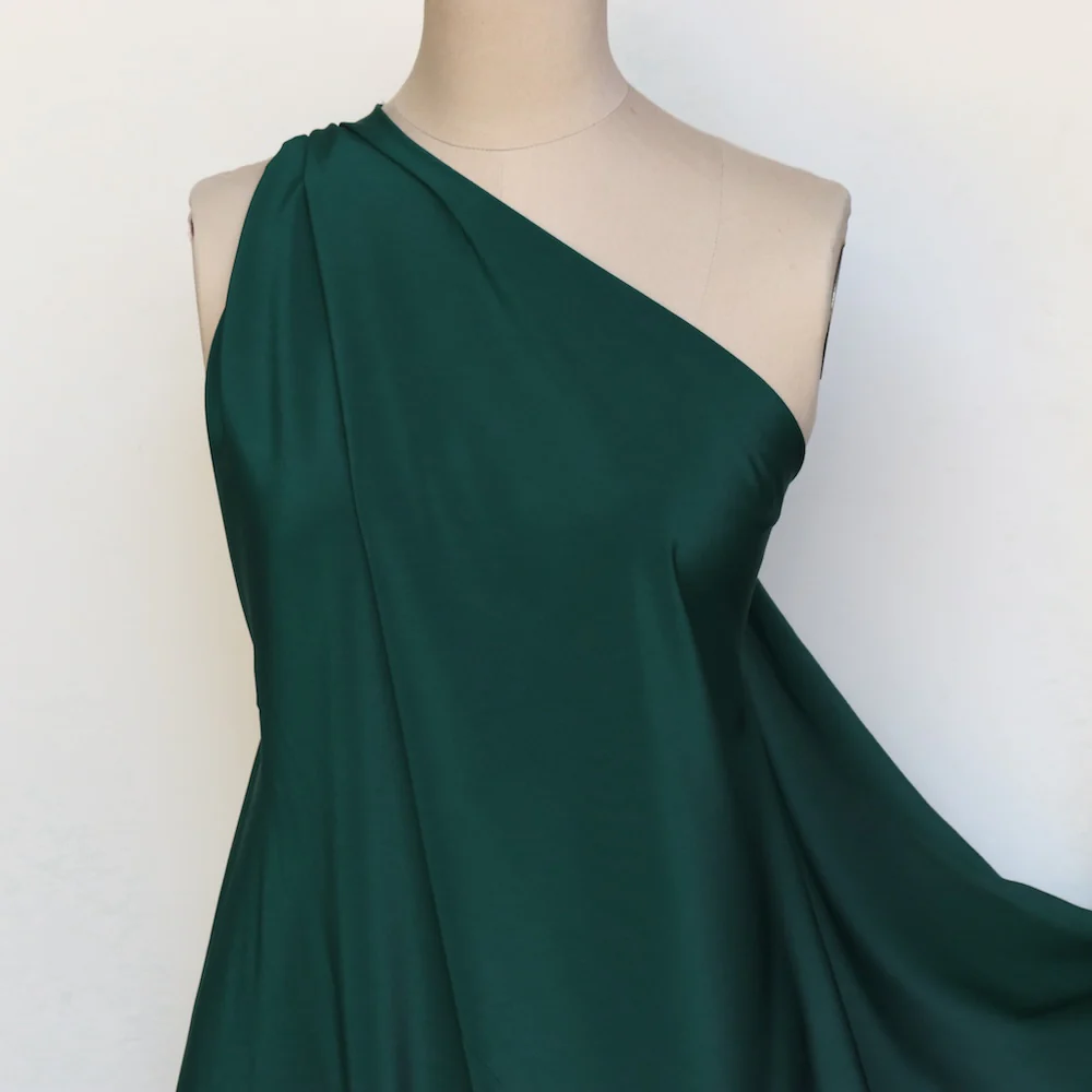 Silk Crepe De Chine - Pine Green - Image 2