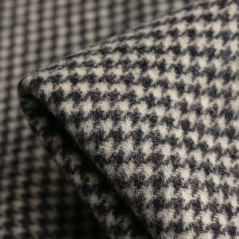 Silvana Nero Houndstooth Coating