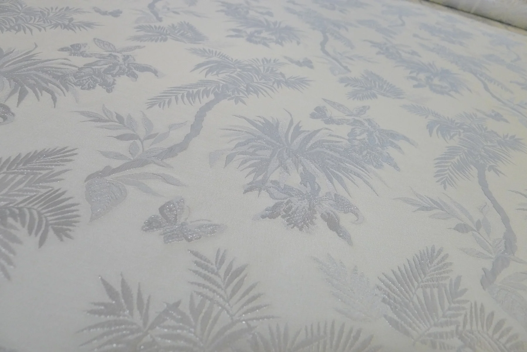 Silver Butterfly Brocade - Image 2