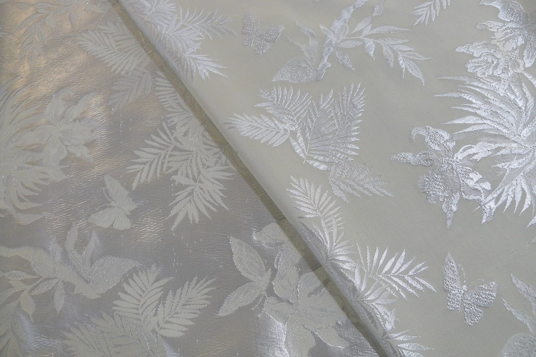 Silver Butterfly Brocade - Image 3