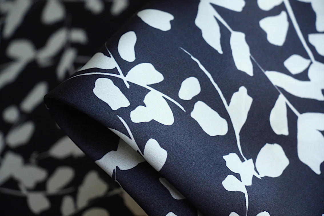 Silver Leaf - Silk Satin